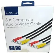 6' Composite Audio/Video Cable - Black - New