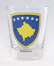 Kosovo Coat of Arms Shot Glass