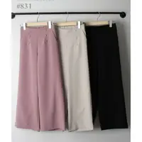 在飛比找蝦皮購物優惠-正韓korea韓國製ELTOO粉色腰6釦彈性寬褲 現貨 小齊
