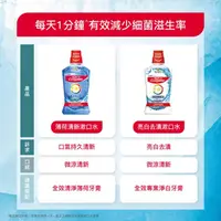 在飛比找屈臣氏網路商店優惠-COLGATE 高露潔全效亮白+全效薄荷清新漱口水500ml