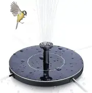 Solar Fountain Round Floating Solar Bird Bath Fountain Solar Water Pump for