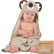 KeaBabies Baby Hooded Towel - Toddler Towel, Baby Bath Towel, Large Bamboo Baby Bath & Hooded Towels - Baby Towel with Hood, Newborn Baby Gift (Koala)