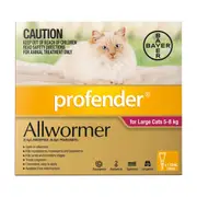 Profender Allwormer For Large Cats 5 To 8Kgs (Pink) 2 Pipettes
