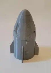 3D Printed 1/70 SpaceX Dragon Capsule 4.6" in Grey Color PLA Plastic Made in USA
