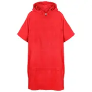 A2Z 4 Kids Kids Girls Boys Hooded Towel Bathrobe 100% Cotton Terry Towel Beach Bathing Robe 128 Red 6-9 Years