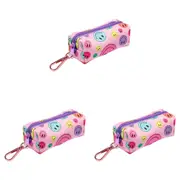 3x Eco-Pup Pet/Dog/Cat Portable Clipping Waste Bag Holder Smiley Themed Pattern