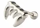 Tragus/Cartilage Barbell 18g 5/16 Cartilage Barbell Vampire Teeth Fangs