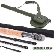 Fly Fishing Rod 9FT 2.7M 4 Section Line wt 3/4 5/6 7/8 Soft Cork Handle Fly Rods