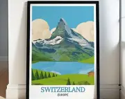 Switzerland Art Posters Matterhorn Travel Posters Switzerland Art Collection