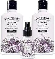 Poo Pourri Lavender Vanilla Two 9-Ounce Refill Bottle and 1.4-Ounce Lavender Vanilla