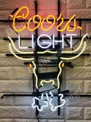 Bull Head Beer Light Neon Sign 20"x16" Lamp Man Cave Show Decor Artwork Bar SY