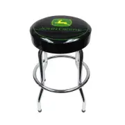 John Deere Black and Green Garage 29 Inch Stool w/ Chrome Plated Legs 004746R01
