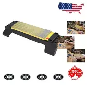 Effortless 8-Inch Dual Fine/Coarse Diamond Stone Sharpener with Convenient Base
