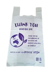 300pcs Jumbo 75×40cm Reusable Plastic Singlet Shopping Grocery Carry Bags Big