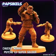 Chuckle Norris Super Soldier | Cyberpunk | Papsikels | 32mm