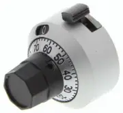 Bourns H22 DIAL POTENTIOMETER KNOBS 22.2x21.3mm, 6.35mm Chrome/Black-1Pc Or10Pcs