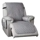 Non-Slip Recliner Chair Cover Sofa Slipcover Furniture Protector w/ Side Pockets