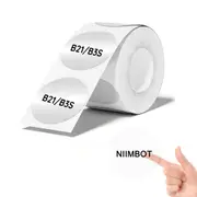 Niimbot Transparent Label Printing Paper Waterproof Label Sticker 50*50mm 150pcs Round For B21/B3S