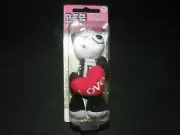 PEZ PETZ CUDDLE CUBS LOVE PANDA BEAR DISPENSER & KEYCHAIN CLIP / 2009, NEW
