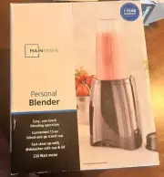 Mainstays Single Serve Personal Blender 16 oz Blend & Go Travel Cup W/ Lid (NIB)