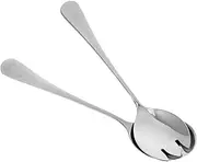 TOKIDNY 1 Set Stainless Steel Salad Utensils Ergonomic Fork Spoon for Serving Elegant Tableware for Family Gatherings and Restaurants Cutlery for Appetizers and Desserts