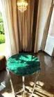 30" Premium Malachite Stone Coffee Table Top Handmade Corner Side Table Decor