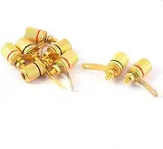 uxcell Speaker Terminal Female Banana Connector Jack Binding Post Coupler 4mm 8pcs