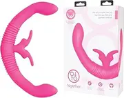Together Together Vibe Rechargeable Vibrating Rabbit Double Dong, Pink