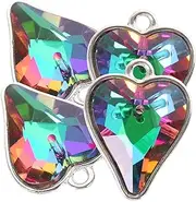 [KALLORY] Love Necklace Pendant Stone Beads for Jewelry Making Gold Filled Beads Clay Beads Bracelet Making Kit Embellishments Pendants Gemstone Bracelets Heart Initial Necklace Alloy