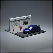 Scale Finished Model Car 1:64 for Mitsubishi EVO 9th Generation Detachable Accessories Scene Alloy Diecast Car Model Adults Collection Miniature Replica Car