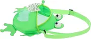 COMNESTBI Mini Backpack Toy Beach Storage Bag Frog Shell Bag for Boys and Girls Bath Toys Beach Vacation Essentials Oxford Cloth Seashell Bag Mesh Construction Adjustable Straps
