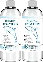 Epoxy Resin and Hardener Kit - 2L / 67.7oz Art Resin, Crystal Clear Resin Kit, Epoxy Casting and Coating for Jewelry DIY Art Crafts Tumblers River Tables, Easy Mix 1:1 Resin Epoxy 1:1=A 1L:B 1L