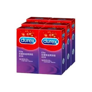 【Durex杜蕾斯】 超潤滑裝保險套12入x6盒（共72入）