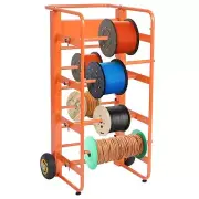 Wire Spool Rack Cable Caddy Wire Spool Cart Multi-Spool Wire Rack Dispenser w...