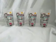 Set Of 4 NEW Catstudio Mississippi Coast Frosted Drinking Glasses 15 oz 2009