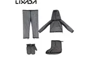 Lixada Lightweight Summer Bug Wear Mosquito Suit Jacket Mitts Pants Socks for Men Women With Ultra-fine Mesh Hiking Fishing Camping Bee feeding Cycle (XL)