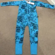 Bonds BNWT 2019 Blue Jungle Animals Zippy - Size 3