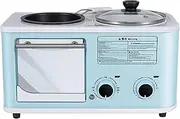 3 in 1 Multifunction Breakfast Machine Mini Electric Oven Household Breakfast Machine Electric Grilled Sandwich Machine Frying Pan Oven Coffee Maker