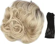 FOMIYES Long Curly Wig Set with Bangs Women's Headdress White Top 68m Matte Fiber Versatile Occasions