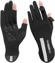 [Cloudpower] Women's Touchscreen Ice Silk Fingerless Cycling Gloves Thin and Long Touchscreen Running Gloves Winter Thermal Cycling Gloves