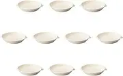Set of 10 CORON Oven Dish, White [ 7.9 x 6.5 x 1.6 x 1.2 inches (19.9 x 16.6 x 3 cm) | Ceramic Gratin Dish (Setomonohonpo)