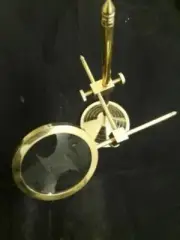 Solid Brass Desktop Magnifying Glass Vintage New Designer Stand Magnifier Gifts