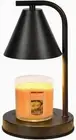 Black Candle Warmer, 2 Bulbs, Timer, Dimmable, Modern, Indoor, 100W, 1400 Lumen