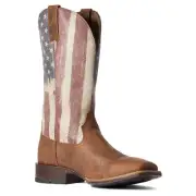 Ariat Men's Patriot Ultra Sorrel Crunch & American Flag Boots 10038396
