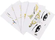 MERRYHAPY Face Sticker Gems 6 Sheets Temporary Makeup Masquerade Decals for Events Random Style