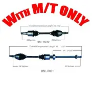 Front Axles Mini Cooper 1.6L SC 2005-2008 Manual Transmission 35mm I.B Seal