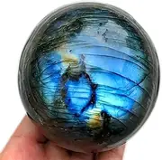 1Pcs 65mm Labradorite Healing Sphere Natural Quartz Stone Crystal Ball Carved Crystal Ornaments Decor Reiki Minerals Meditation Home Decoration