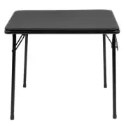 Black Mindy Folding Kids Table with Vinyl Padded Top, Children'S Square Activity
