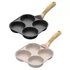 Fried Egg Pan Egg Frying Pan Handle 4 Cup Pancake Pan for Breakfast Pancake