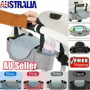 Storage Bag Baby Organiser Mummy Bottle Cup Holder Buggy Stroller Pram PushchaVN